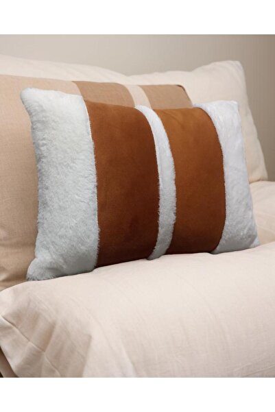 Rüyam Помаранчевий та плюшевий декоративний чохол для подушки з візерунком