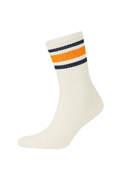 DeFacto Bequeme elastische 3-teilige lange Baumwollsocken für Herren D9643axns