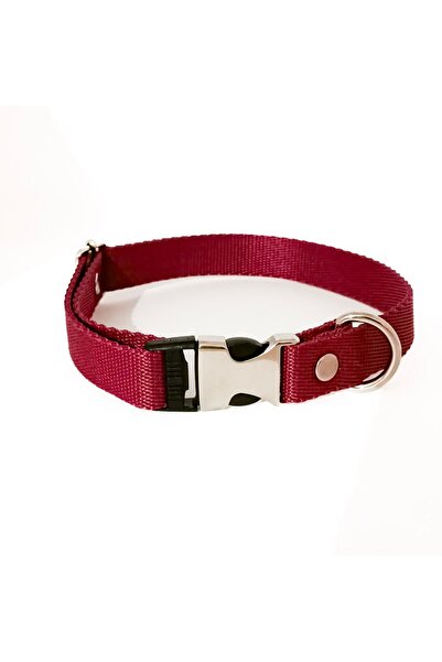 Pompiti Comfortable Adjustable Claret Red Collar for Small/Large Dogs - 2cm Most Size Collar
