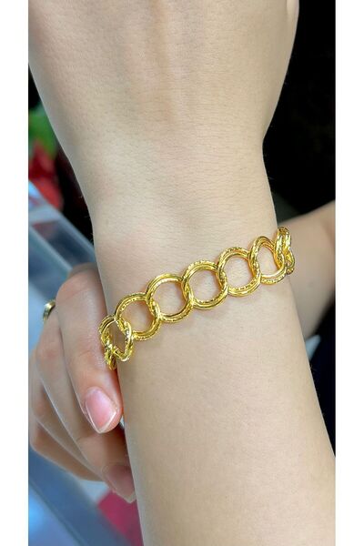 kuyumcu nurettin 7 gr (GRAM) 2 Halkalı Samanyolu Künye Bileklik 22 Ayar Altın