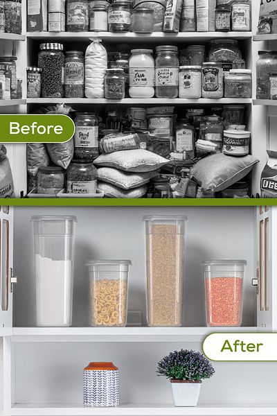 Vienev Set of 15 White Food and Spice Storage - Airtight Container