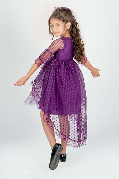 Mnk Baby&Kids Rochie Dantela Fata - Coada, Prune Model Mnk0482