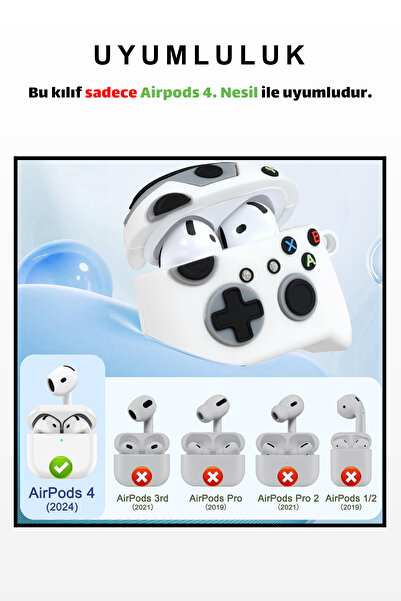 EWEC 4. Nesil Uyumlu Beyaz Xbox Oyun Konsolu Figürlü Koruyucu Silikon Kulaklık Kılıfı