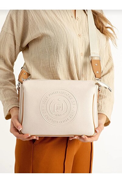 Just Polo حقيبة كتف وحقيبة كروس نسائية مكونة من 6 أقسام TYCET076006