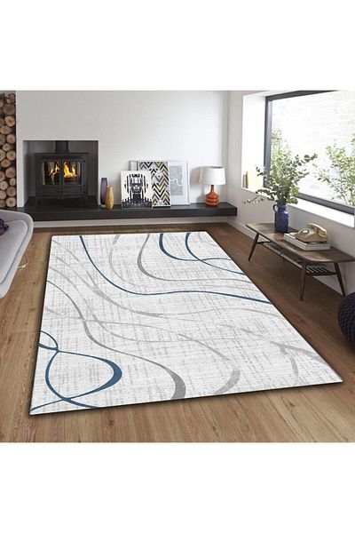 armolin غطاء سجاد مطاطي بنمط مخملي أبيض متموج (بدون إسفنجة) Szz-949