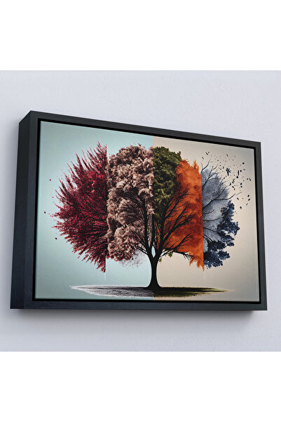 Oxyteez Diagrama arborelor în patru sezoane cu cadru din lemn-7226