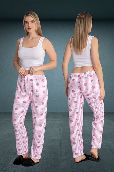 DONEX Thick Raised Fabric Printed Women's Pajama Bottoms