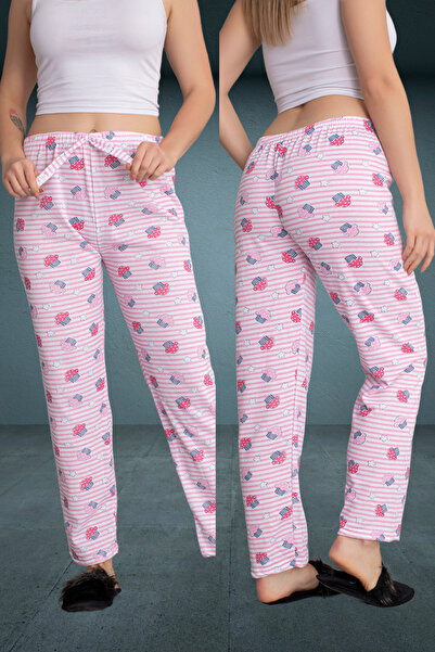 DONEX Thick Raised Fabric Printed Women's Pajama Bottoms