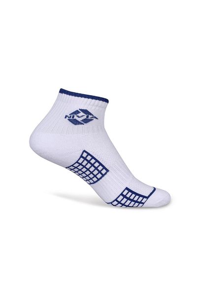 WHITE Cube Sports Ankle Length Socks (White)  | Cotton | Light Weight | Comfortable | Stylish