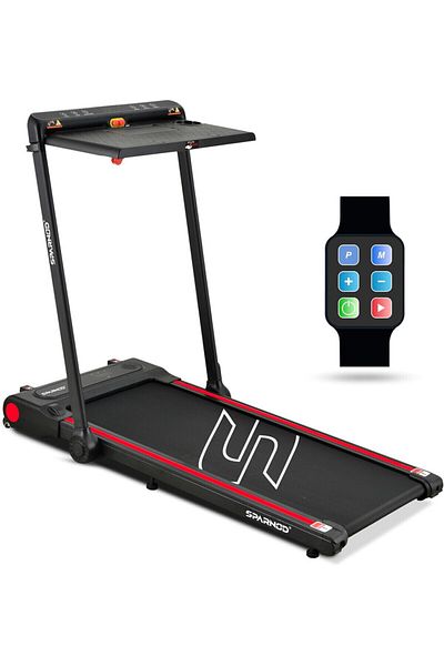 Sparnod Fitness Sth-3080 Walking Pad Treadmill, 4hp Peak Led Detachable Desk Watch Remote Bt Speaker 1 Year Warranty