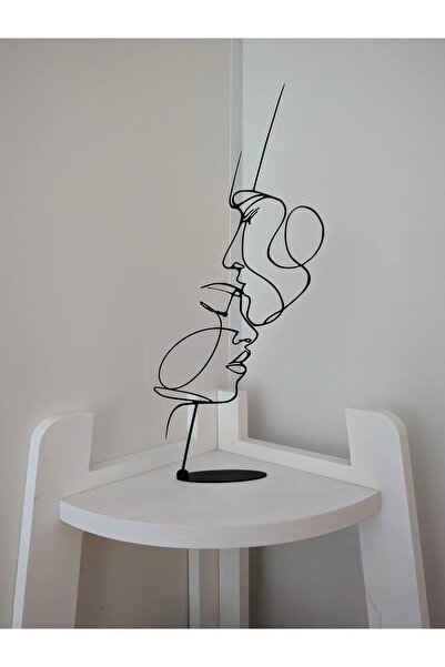 Genel Markalar Öpücük Heykelciği - Öpücük Figürü - Dekoratif Aşk Heykeli - Plastik Sevgi Heykeli