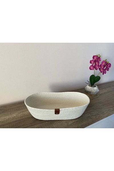 Sevdam Sepet Διακοσμητικό κουτί Cream Color Large Size - Αξεσουάρ αποθήκευσης και μπάνιου