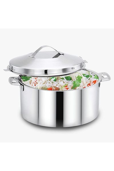 mastergold Stainless Steel 3 Piece food container (1500-3500-2500ml) | Long Time Hot Food Container Set