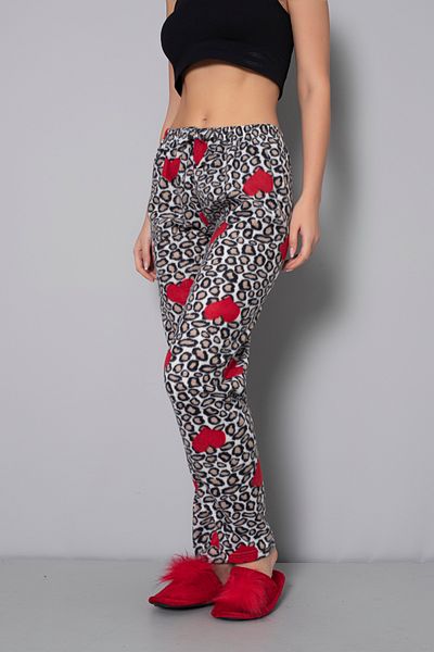 Özlem & Donex Thick Fleece Fabric Elastic Waist Women's Pajama Bottoms