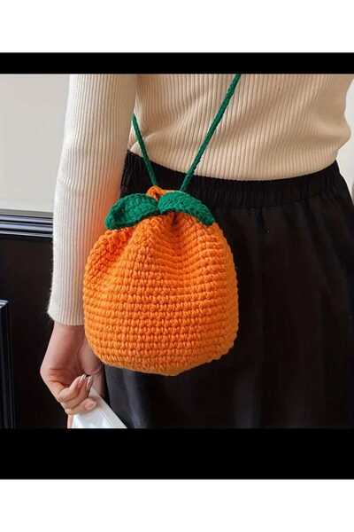 Kadın Girişimciler Atölyesi 3D амігурумі з мотивом цитрусових, ручної роботи, 100% бавовна, модна сумка
