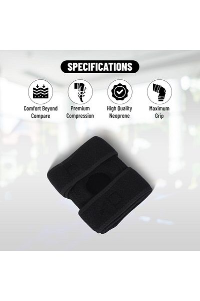 Endless Adjustable Elastic Slip-in Knee Support Single| Black | Material: Neoprene | For Arthritis
