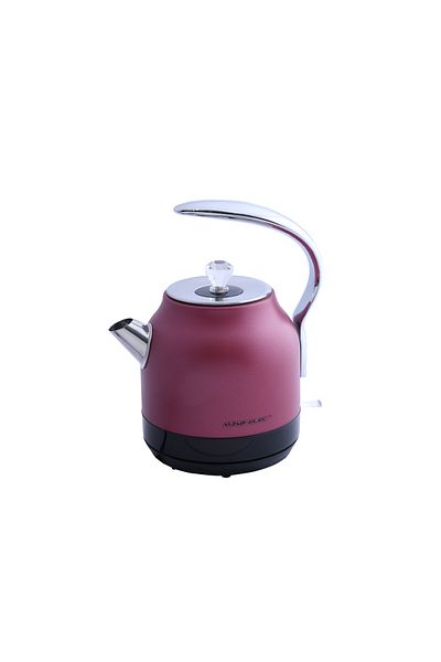 ALSAIF Electric Cordless Kettle Stainless Steel Body, 2200w, Red