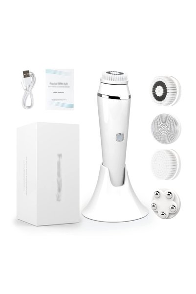 Bukela 4 in 1 Electric Powered Facial Cleansing Brush White