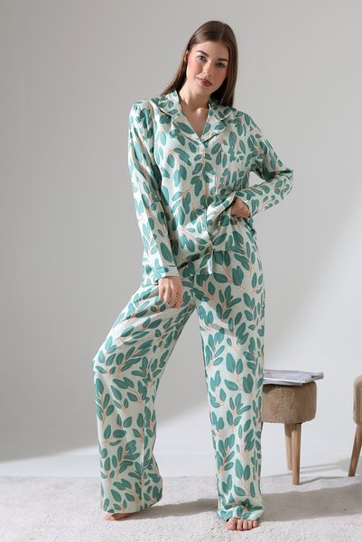 LİKAPA Likapashop Viscose Long Sleeve Pyjamas Set
