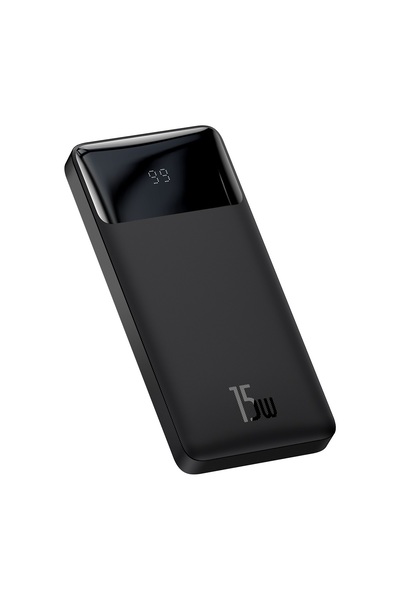Baseus Bipow Overseas Edition Dijital Ekranlı 15w 10.000 Mah Powerbank Siyah