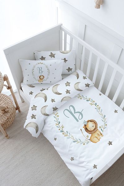 Tuğba Kuğu Little Lion Series Baby Size Duvet Cover Set - 100X150