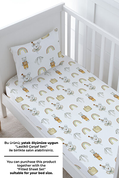 Tuğba Kuğu Bebek Boy Nevresim Takımı (100x150) - Iconic Serisi - Antika Oyuncak Ayı