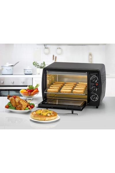 Black&Decker 1380W Double Glass Toaster Oven Black 19 Liter