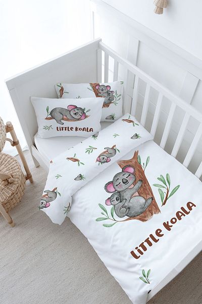 Tuğba Kuğu Koala Patterned Baby Duvet Cover Set - Mother and Baby 100X150