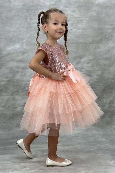 Tarz Çocuk Φούστα Tutu Sequin Sequin Girl Party Φόρεμα