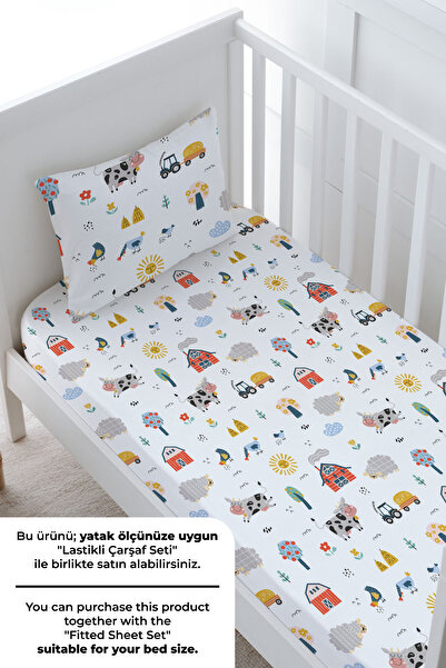 Tuğba Kuğu Bebek Boy Nevresim Takımı (100x150) - Iconic Serisi - Çiftlik Hayvanları