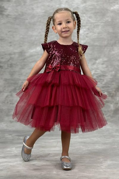 Tarz Çocuk Φούστα Tutu Sequin Sequin Girl Party Φόρεμα