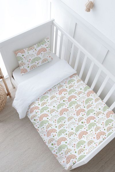 Tuğba Kuğu Iconic Series - Soft Floral Baby Duvet Cover Set (100X150)