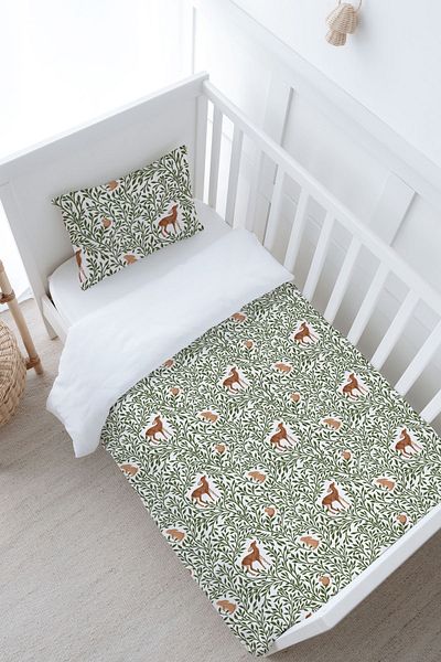 Tuğba Kuğu Iconic Forest Animals Series Baby Duvet Cover Set - 100X150