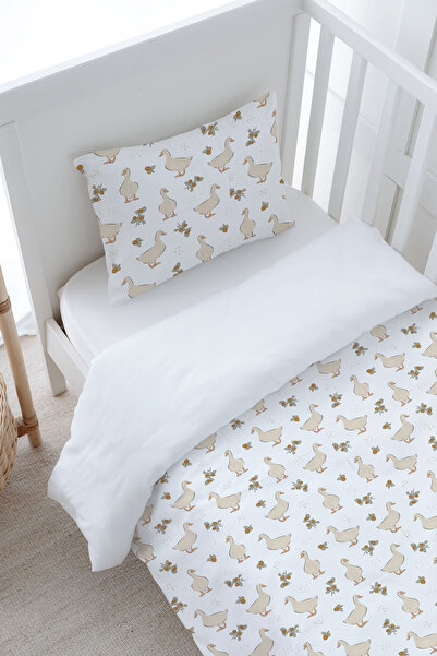 Tuğba Kuğu Bebek Boy Nevresim Takımı (100x150) - Iconic Serisi - Vintage Goose