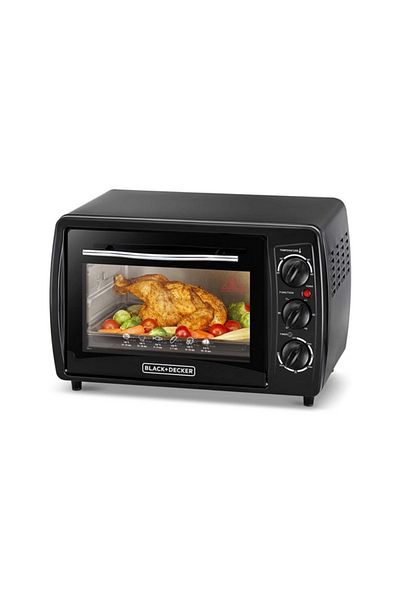 Black&Decker 1380W Double Glass Toaster Oven Black 19 Liter