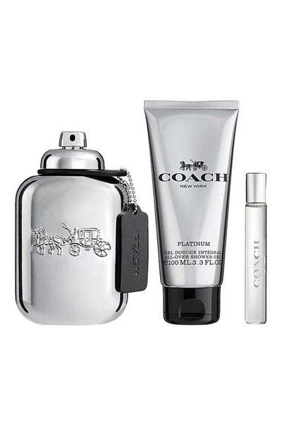 Coach 3- Piece New York Platinum Gift Set Perfume 100 Ml