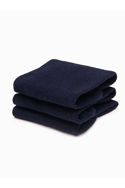 OMBRE Ανδρικές κάλτσες ποδιών 3-pack - navy blue V1 OM-SOSS-0102 one size