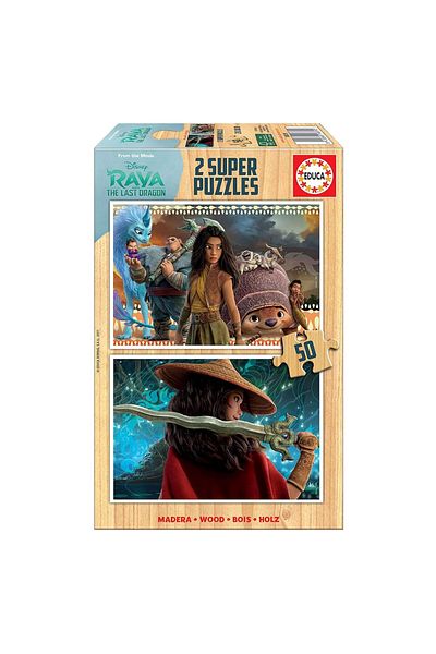 EDUCA Children's Puzzle 2X50 Pieces Raya&The Last Dragon 18879