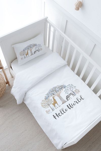 Tuğba Kuğu Baby Size Duvet Cover Set (100X150) - Iconic Series - Safari
