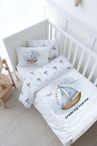 Tuğba Kuğu Baby Bedding Set - Little Sailor (100X150) - Baby Series