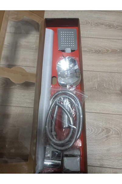 Eng SÜRGÜLÜ DUŞ SETİ KARE KROM LÜKS