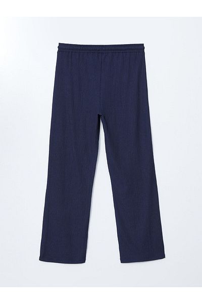LC Waikiki Pantaloni de damă texturați cu talie elastică