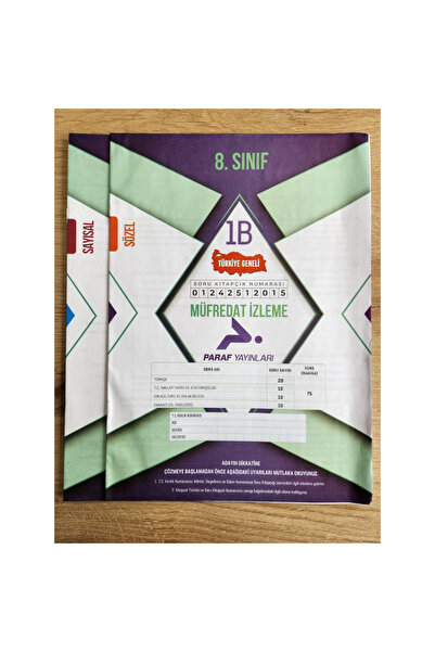 paraf yayınları 8.SINIF TÜRKİYE GENELİ (1) NOLU PARAF MOR KURUMSAL DENEME 2026