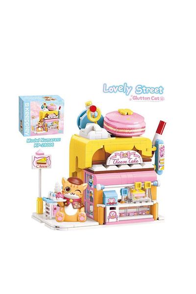 keeppley Red Cat Kak Shop - Lovely Street K28006, Building Blocks Toys Set