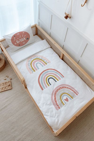 Tuğba Kuğu Montessori Duvet Cover Set (100X200) - Iconic Series - Hello Baby