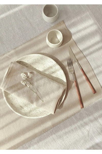 FABRİCAHOME Βιολογικό Ακατέργαστο Λινό Ύφασμα Εκρού Χαρτοπετσέτα 4 Τεμάχια 40...