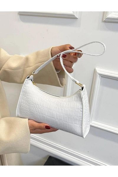 DEZ STORE Geantă baghetă cu model din piele de crocodil