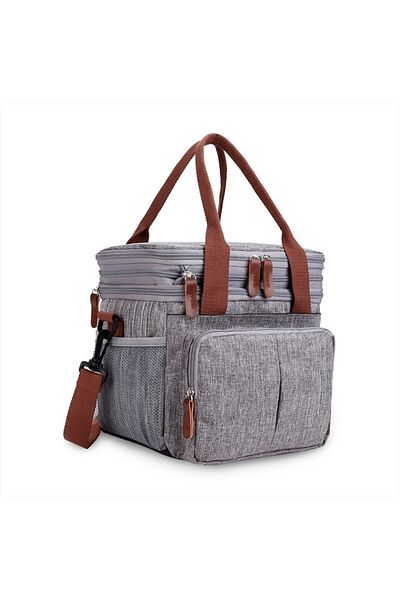 Little Story Little Story Insulated Lunch / Bottle Bag - Grey