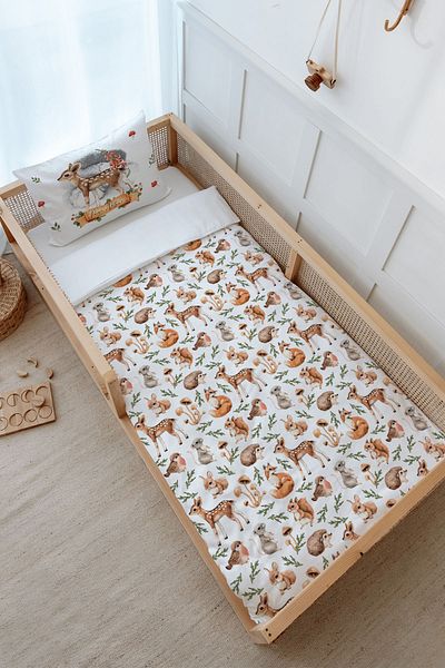 Tuğba Kuğu Montessori Bedding Set - Iconic Series, Autumn Forest Animals (100X200)