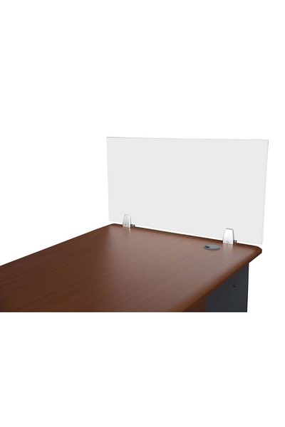 Mahmayi Deler Desktop Mounted Privacy Panel Divider Panels with 2 Clips for Student (75 CM, White)